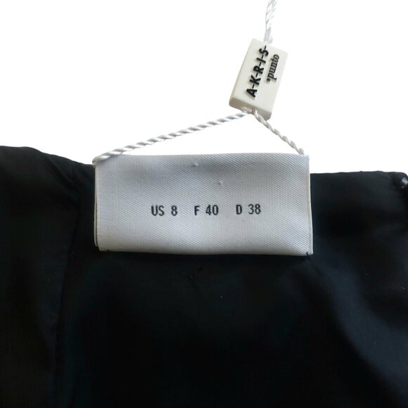 Akris Punto Black Pleated Sleeveless Cocktail Sheath Dress Women's Size US8 BNWT - Picture 11 of 13